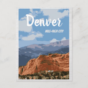 Denver Colorado Mile-High City Postcard