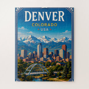 🏔️ Denver Colorado Mountain Vacation Memory Jigsaw Puzzle