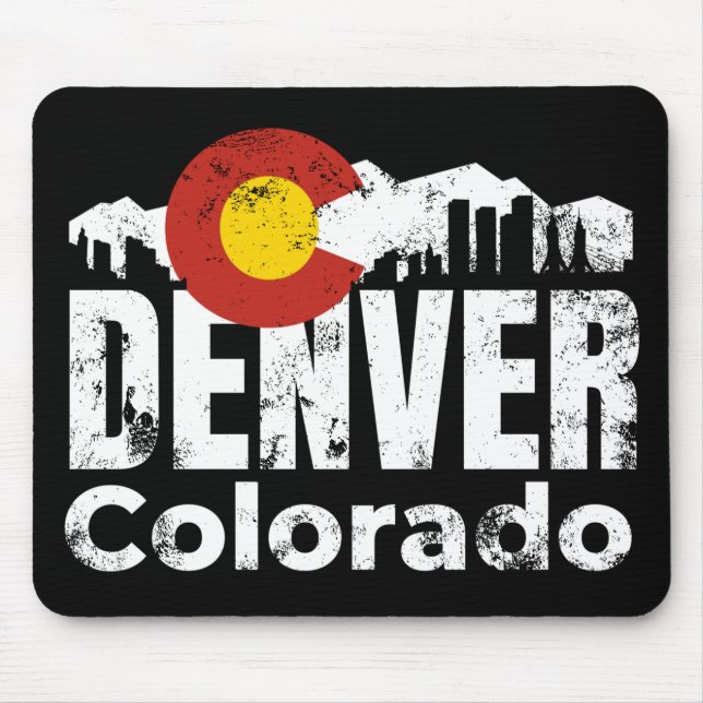 Denver Colorado Mountains Mouse Mat (Front)
