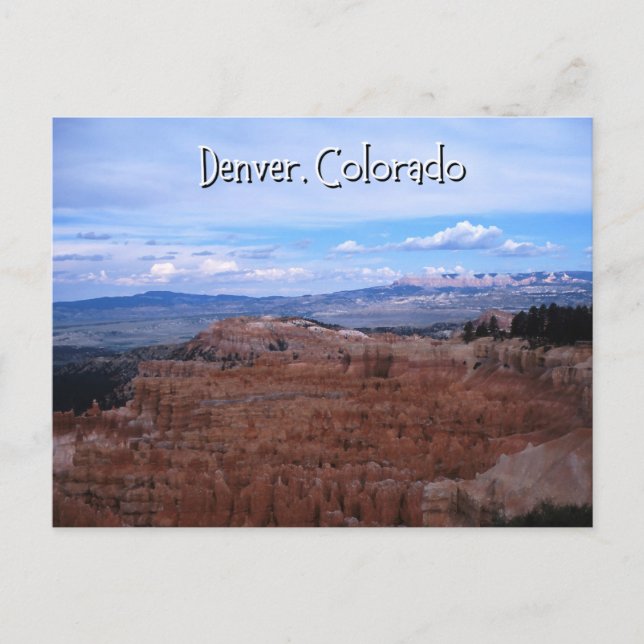 Denver Colorado Mountains Postcard (Front)