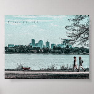 DENVER COLORADO OIL PAINTING POSTER