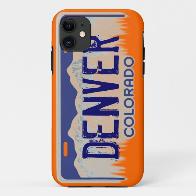 Denver Colorado orange blue license iphone 5 case (Back)