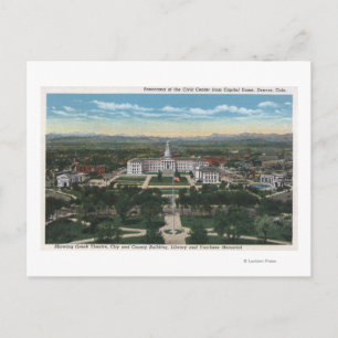 Denver, Colorado - Panorama of Civic Postcard