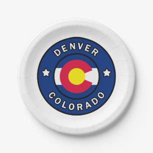 Denver Colorado Paper Plate