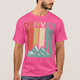 Denver Colorado Rocky Mountain Retro Vintage Hikin T-Shirt