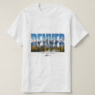 Denver Colorado Rocky Mountain Skyline Travel T-Shirt