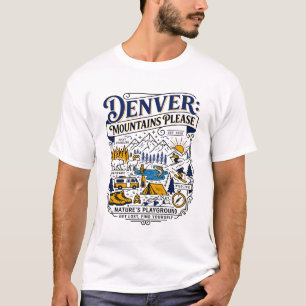 dENVER cOLORADO rOCKY mOUNTAINS oUTDOOR cAMPING aD T-Shirt