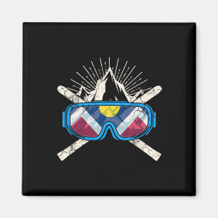 Denver Colorado Ski Skiing Men Women Kids Youth Bo Magnet