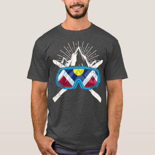 Denver Colorado Skiing Ski Winter Sports Retro T-Shirt