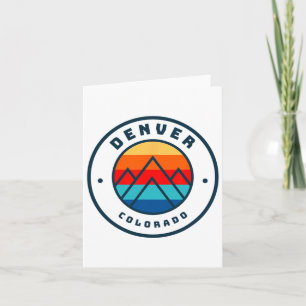Denver Colorado Skiing Snowboarding Ski Family Tri Card