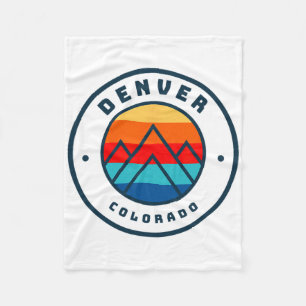 Denver Colorado Skiing Snowboarding Ski Family Tri Fleece Blanket