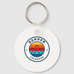 Denver Colorado Skiing Snowboarding Ski Family Tri Key Ring