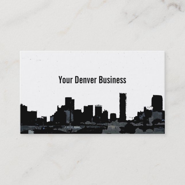 Denver Colorado skyline customisable cards (Front)