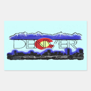 Denver Colorado skyline decorative stickers