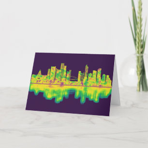 Denver Colorado Skyline Holiday Card