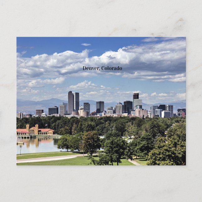 Denver, Colorado Skyline Postcard (Front)