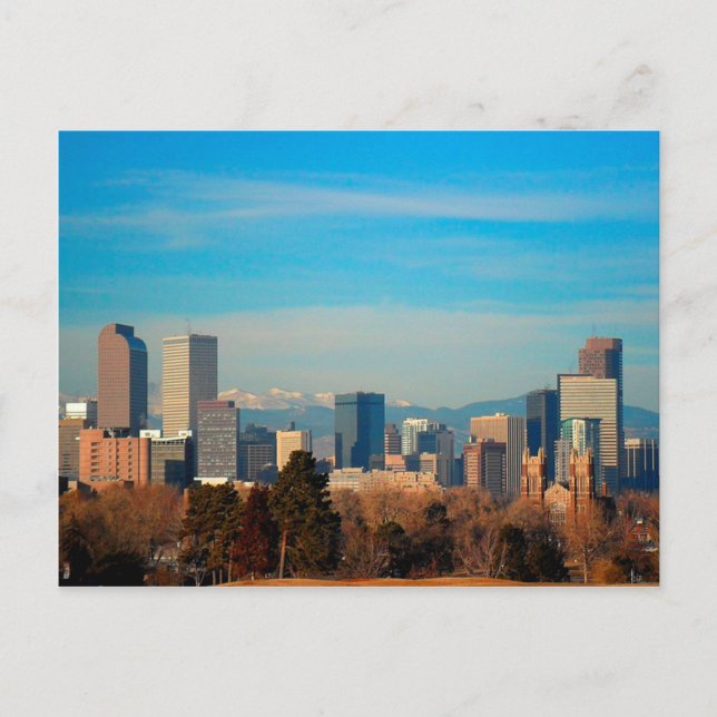 Denver Colorado Skyline Postcard (Front)