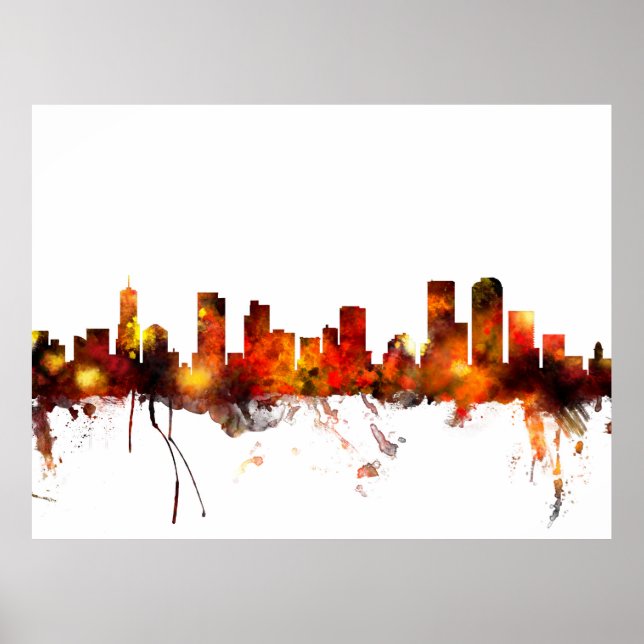 Denver Colorado Skyline Poster (Front)