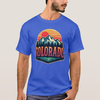 Denver Colorado Sticker Rocky Mountains City Skyli T-Shirt