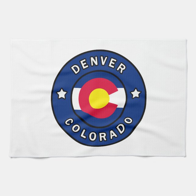 Denver Colorado Tea Towel (Horizontal)