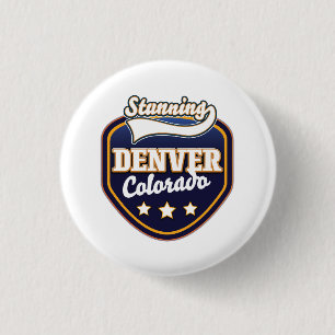 Denver Colorado travel logo 3 Cm Round Badge