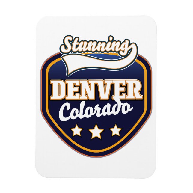 Denver Colorado travel logo Magnet (Vertical)