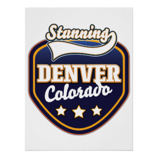 Denver Colorado travel logo Poster