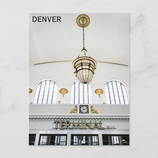 Denver Colorado Union Station Travel Photo Postcard (Front)