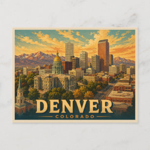 Denver Colorado Vintage Travel Postcard