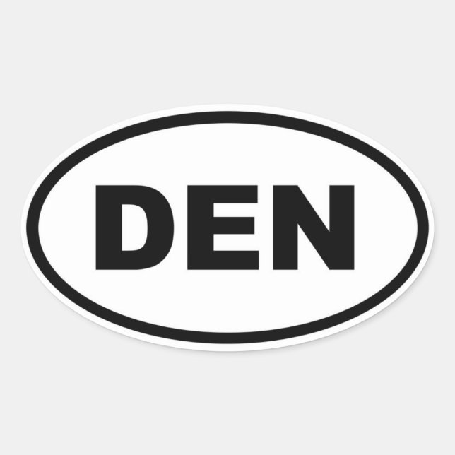 Denver DEN Oval Sticker (Front)
