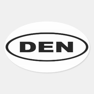 Denver DEN Oval Sticker