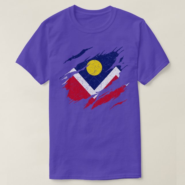 Denver Flag 4 T-Shirt (Design Front)
