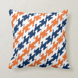 Denver Football Orange Blue & White Team Colours Cushion