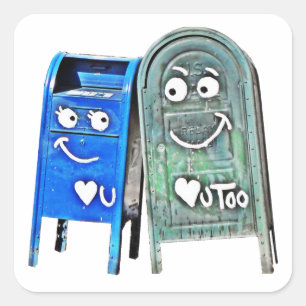denver i love you mailboxes square sticker