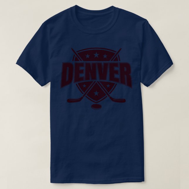 DENVER ICE HOCKEY 2 SIDED T-Shirt (Design Front)