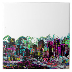 Denver in graffiti tile