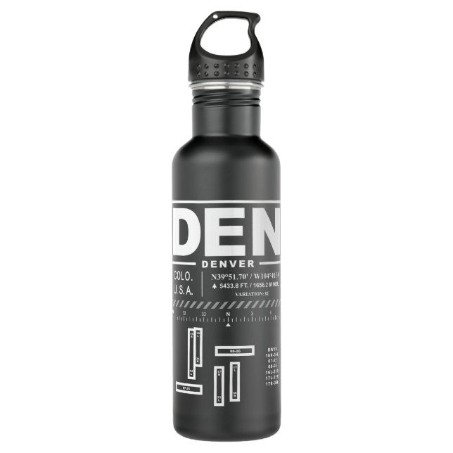 Denver International Airport DEN 710 Ml Water Bottle (Front)