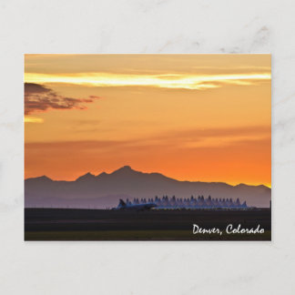 Denver International Airport Sunset postcard