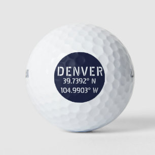Denver Latitude Longitude Golf Balls