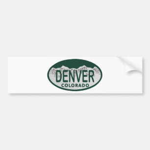 Denver License oval Bumper Sticker