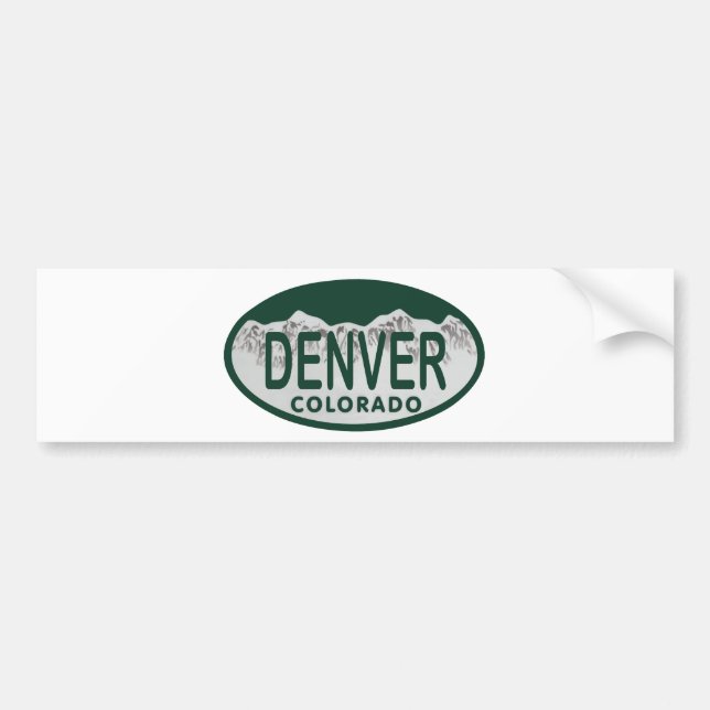 Denver License oval Bumper Sticker (Front)