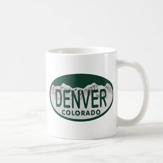 Denver License oval Coffee Mug (Right)