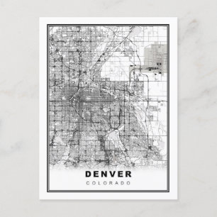 Denver Map Postcard