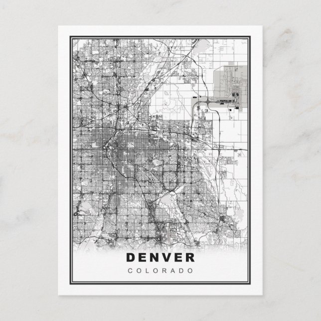 Denver Map Postcard (Front)