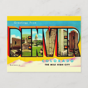 Denver Mile High City Postcard