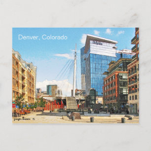 Denver Millennium Bridge, Denver, Colorado Postcard