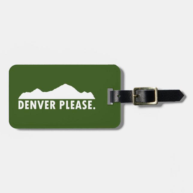 Denver Please Luggage Tag (Front Horizontal)