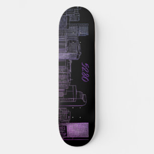 Denver skyline 5280 skateboard 