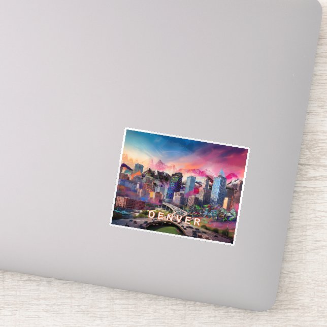 Denver Skyline Abstract Art  (Detail)