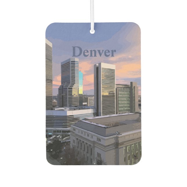 Denver Skyline Car Air Freshener (Front)